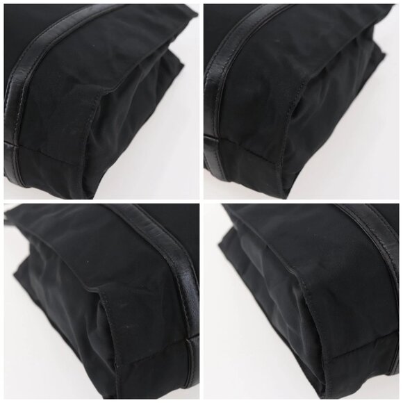 PRADA Shoulder Bag Nylon Leather Black Silver Auth - Picture 15 of 16